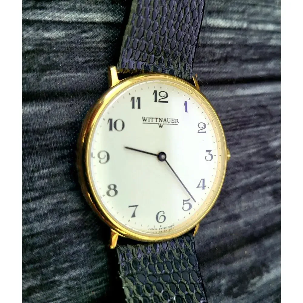 Vintage Wittnauer Mens‎ Watch Swiss Gold In Box New Battery